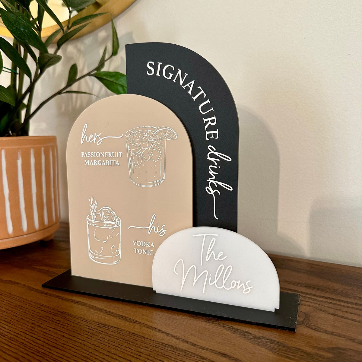 Signature Drink Bar Menu Sign