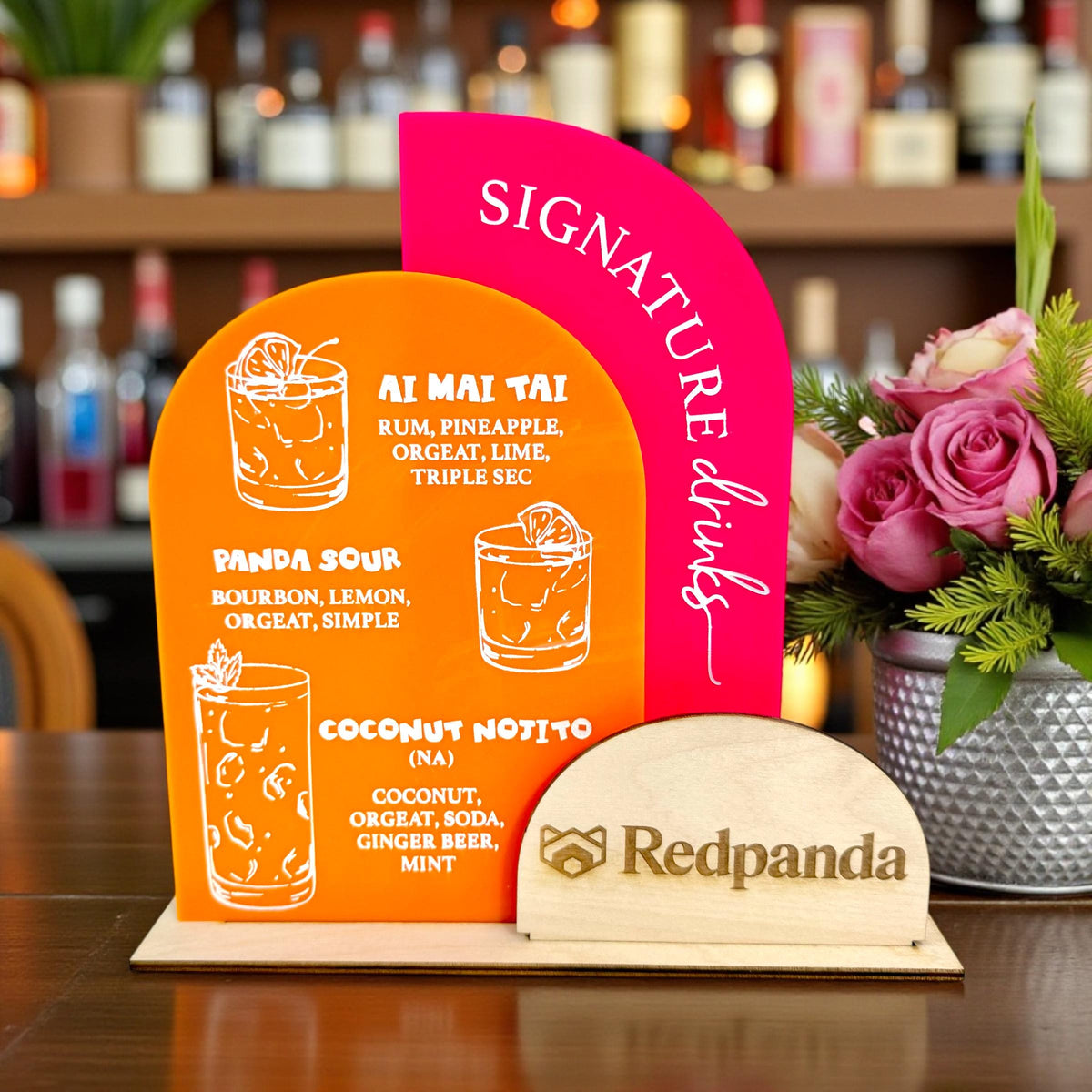 Signature Drink Bar Menu Sign