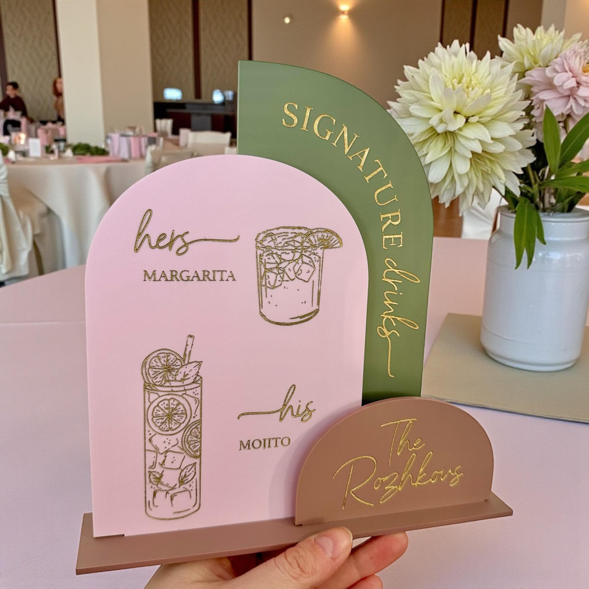 Signature Drink Bar Menu Sign